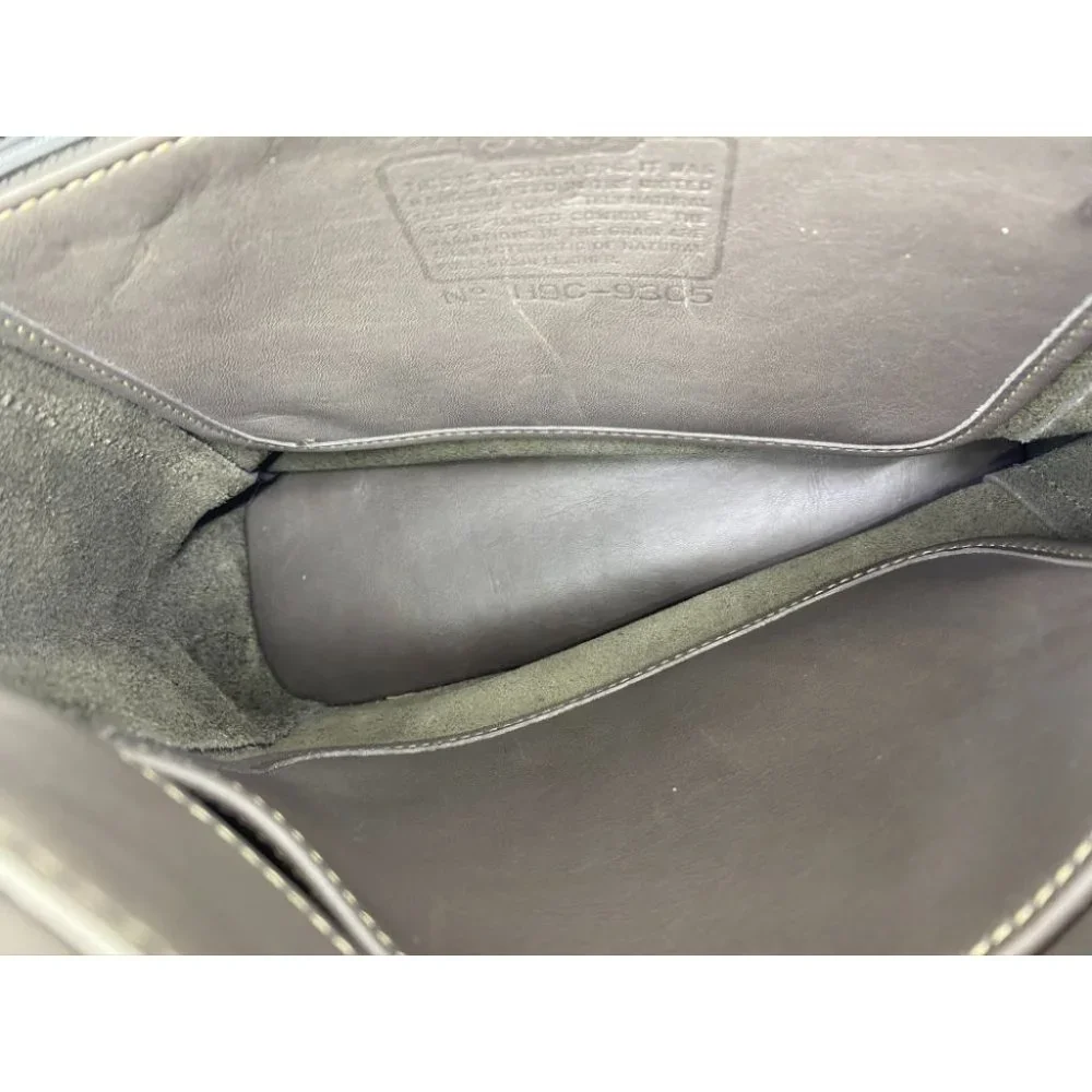 COACH Vintage Leather Crossbody Gray Silver - Picture 13 of 13
